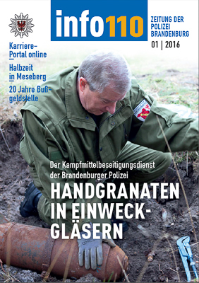 Zeitung der Polizei Brandenburg Info 110 01 2016