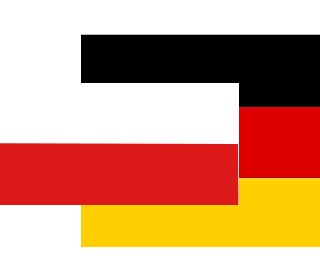 Deutsche und Polnische Flagge