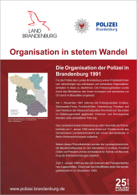 25 Jahre Polizei Brandenburg - Organisation 1991