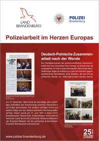 25 Jahre Polizei Brandenburg - Deutsch - Polnische - Zusammenarbeit nach der Wende