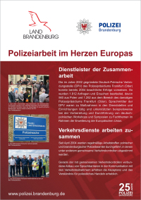25 Jahre Polizei Brandenburg - Dienstleister der Zusammenarbeit