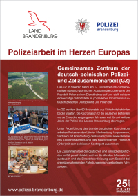 25 Jahre Polizei Brandenburg - Gemeinsames Zentrum der deutsch-polnischen Polizei- und Zollzusammenarbeit