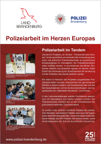 25 Jahre Polizei Brandenburg - Polizeiarbeit im Tandem