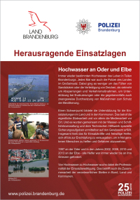 25 Jahre Polizei Brandenburg - Hochwasser an Oder und Elbe