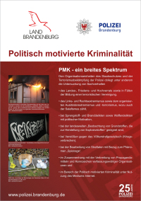 25 Jahre Polizei Brandenburg - PMK - ein breites Spektrum
