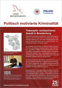 25 Jahre Polizei Brandenburg - Todesopfer rechtsextremer Gewalt in Brandenburg