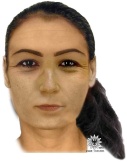 Phantombild einer Tatverdächtige nach einer räuberischen Erpressung in Beelitz