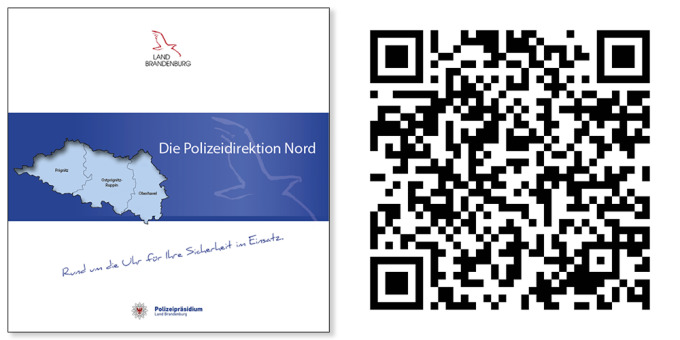 Die Polizeidirektion Nord - Rund um die Uhr für Ihre Sicherheit im Einsatz. (QR-Code)