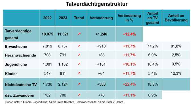 Tatverdächtigenstruktur.