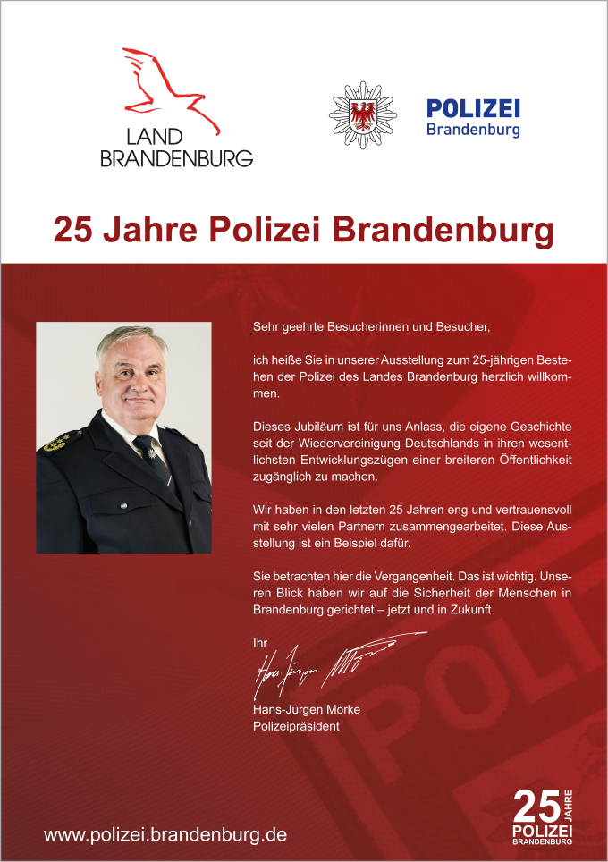 25 Jahre Polizei Brandenburg - Willkommen