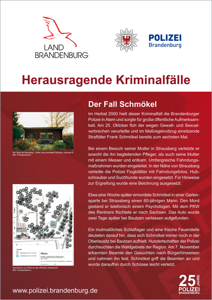 25 Jahre Polizei Brandenburg - Der Fall Schmökel