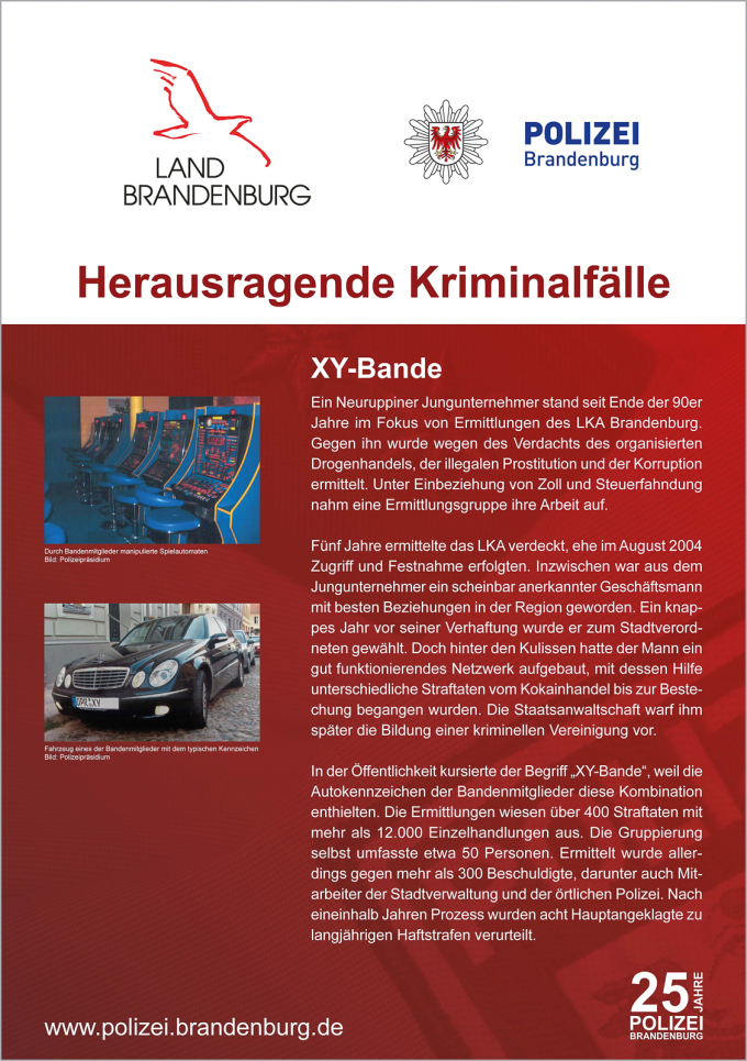 25 Jahre Polizei Brandenburg - XY-Bande