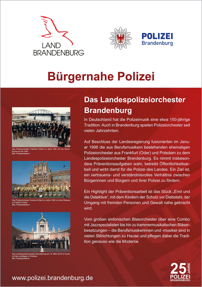 25 Jahre Polizei Brandenburg - Das Landespolizeiorchester Brandenburg