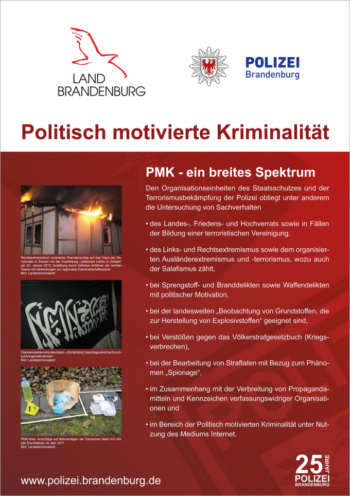 25 Jahre Polizei Brandenburg - PMK - ein breites Spektrum