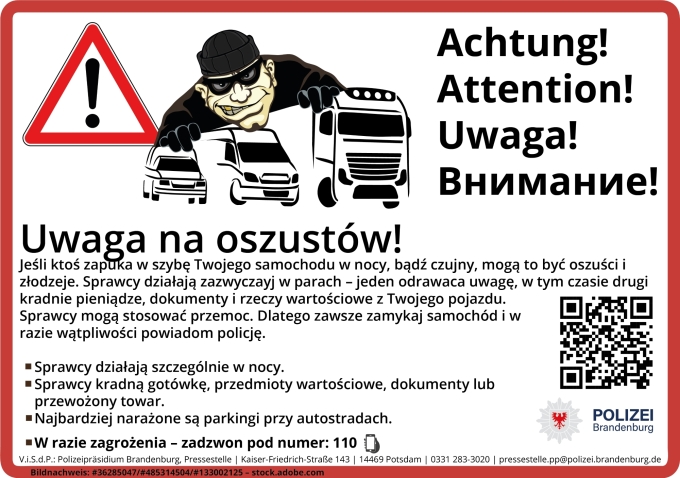 Vorsicht Trickdiebe polnisch