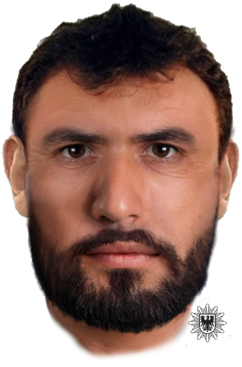 Phantombild eines gesuchten Tatverdächtigen nach sexueller Nötigung - Fahndungsnummer 49/26